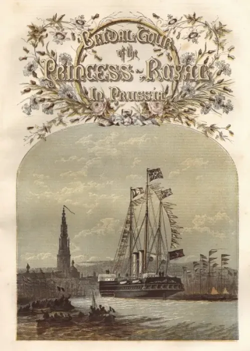 Framed Print : Arrival of the royal couple at Antwerp, 1858 Framed Print : Arrival of the royal couple at Antwerp, 1858