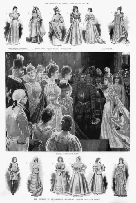 Framed Print : Arrival of the royal party at the Devonshire House ball Framed Print : Arrival of the royal party at the Devonshire House ball