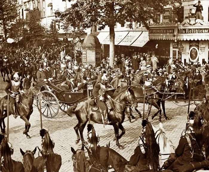 Framed Print : Arrival of Shah of Persia, 1889 Exposition Universelle Framed Print : Arrival of Shah of Persia, 1889 Exposition Universelle