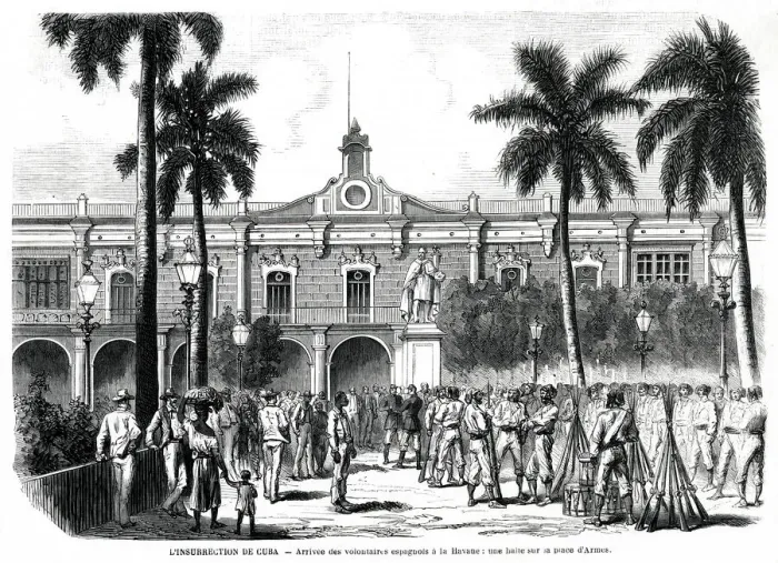 Framed Print : Arrival of Spanish Volunteers at Havana Framed Print : Arrival of Spanish Volunteers at Havana