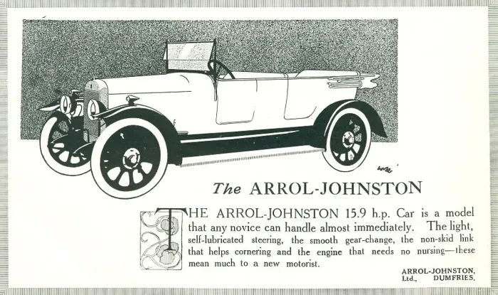 Framed Print : Arrol-Johnston Advertisement Framed Print : Arrol-Johnston Advertisement