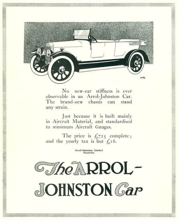 Framed Print : Arrol-Johnston Advertisement Framed Print : Arrol-Johnston Advertisement