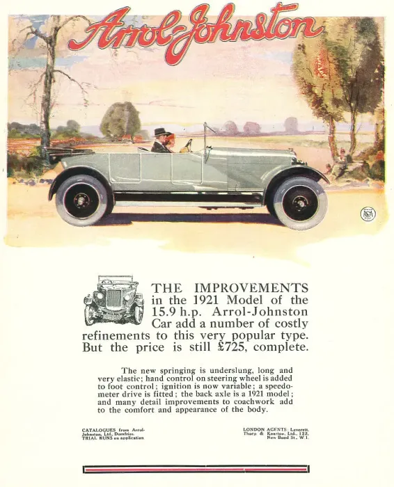 Framed Print : Arrol-Johnston Advertisement Framed Print : Arrol-Johnston Advertisement