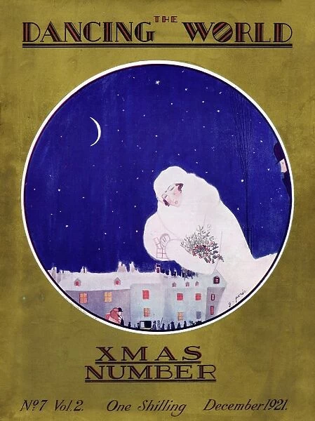 Art deco cover of The Dancing World Magazine, December 1921