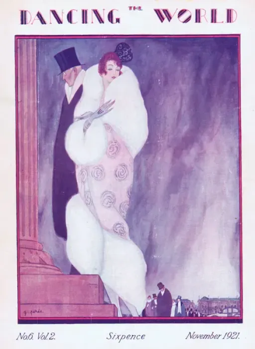 Framed Print : Art deco cover of The Dancing World Magazine, November 1921 Framed Print : Art deco cover of The Dancing World Magazine, November 1921