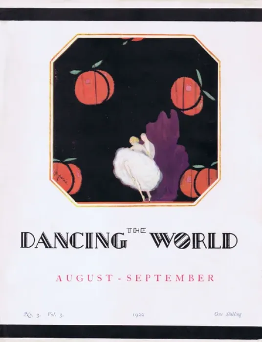 Framed Print : Art deco cover of The Dancing World Magazine