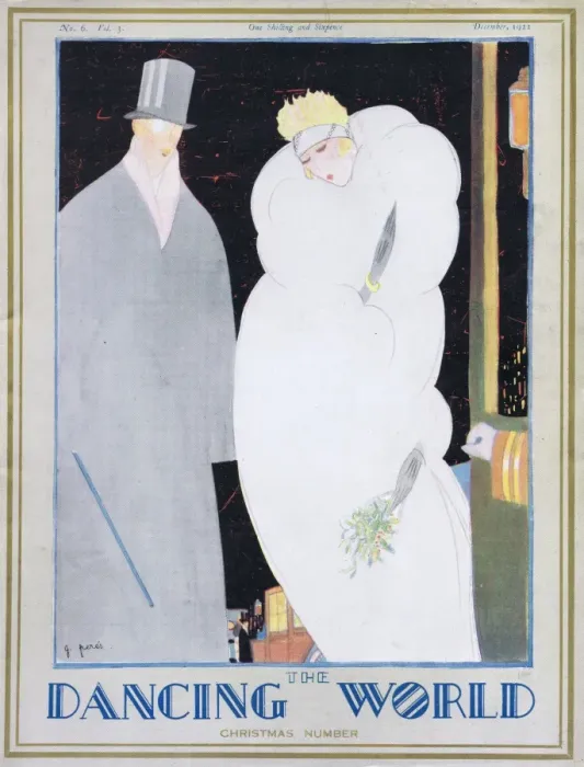 Framed Print : Art deco cover of The Dancing World Magazine by Peres Framed Print : Art deco cover of The Dancing World Magazine by Peres