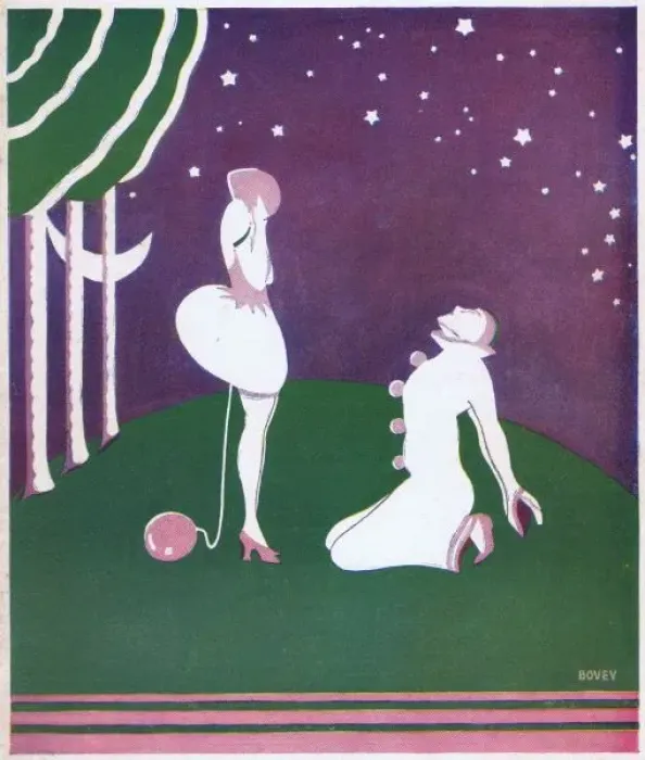 Framed Print : Art deco cover for Theatre World, August 1925