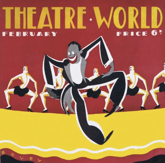 Framed Print : Art deco cover for Theatre World, February 1927 Framed Print : Art deco cover for Theatre World, February 1927