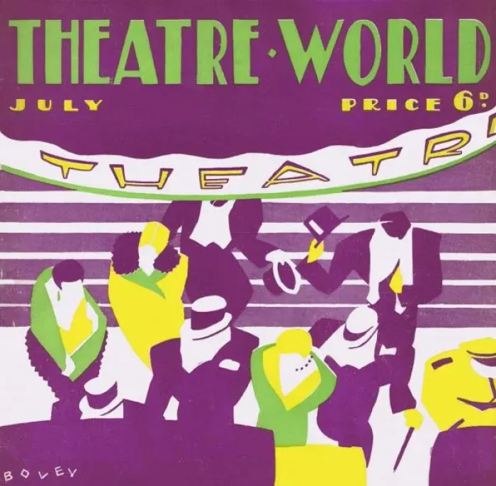 Framed Print : Art deco cover for Theatre World, July 1927 Framed Print : Art deco cover for Theatre World, July 1927