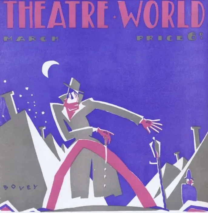 Framed Print : Art deco cover for Theatre World, March 1927 Framed Print : Art deco cover for Theatre World, March 1927