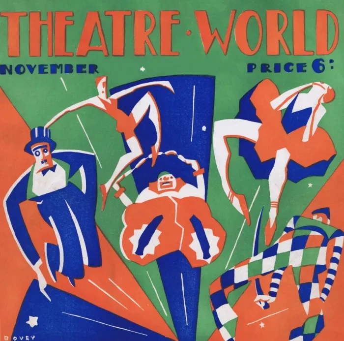 Framed Print : Art deco cover for Theatre World, November 1926 Framed Print : Art deco cover for Theatre World, November 1926