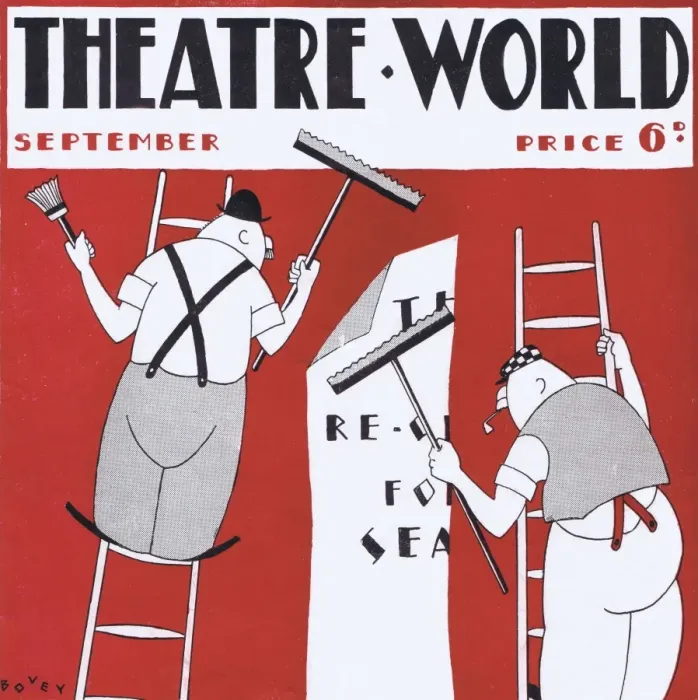 Framed Print : Art deco cover for Theatre World, September 1927 Framed Print : Art deco cover for Theatre World, September 1927