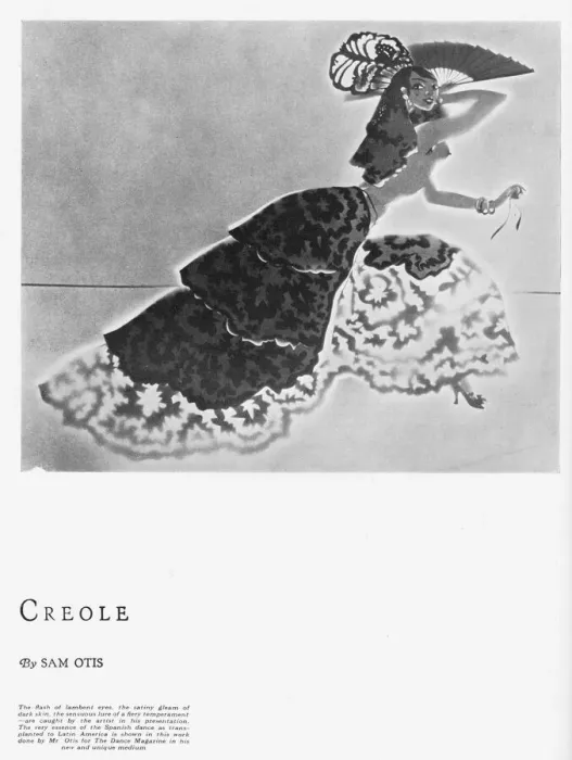 Framed Print : Art Deco drawing of Creole by Sam Otis, 1930 Framed Print : Art Deco drawing of Creole by Sam Otis, 1930