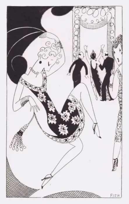 Framed Print : Art deco illustration by Fish, 1927 Framed Print : Art deco illustration by Fish, 1927