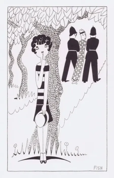 Framed Print : Art deco illustration by Fish, 1927 Framed Print : Art deco illustration by Fish, 1927