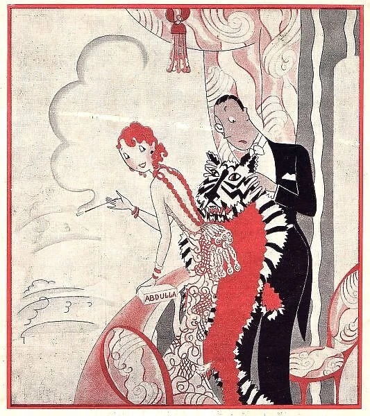 Art deco illustration by Fish, 1940