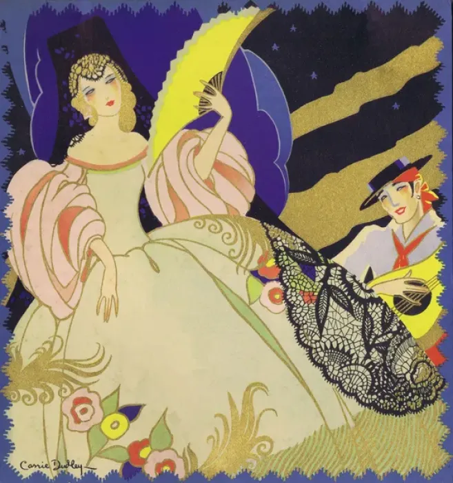 Framed Print : Art deco illustration for Spanish dancer Framed Print : Art deco illustration for Spanish dancer