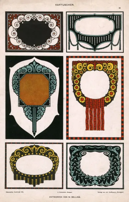 Framed Print : Art Deco Motifs - Frames, surrounds and borders Framed Print : Art Deco Motifs - Frames, surrounds and borders