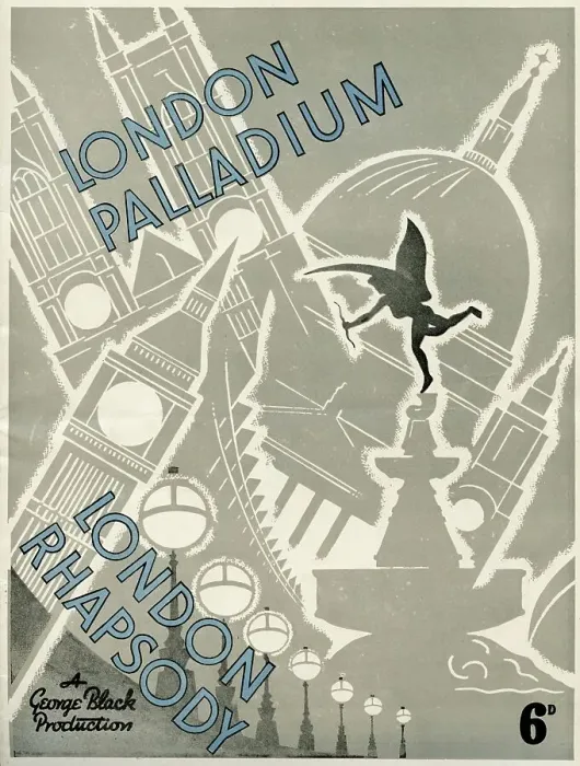 Framed Print : Art Deco Programme cover, The London Palladium, April 1938 Framed Print : Art Deco Programme cover, The London Palladium, April 1938