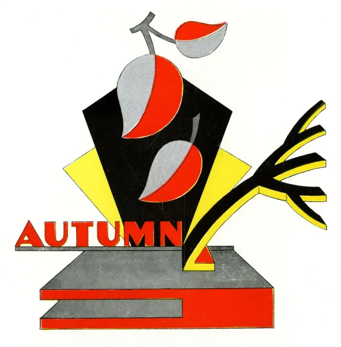 Framed Print : Art Deco shop window design, Autumn Framed Print : Art Deco shop window design, Autumn