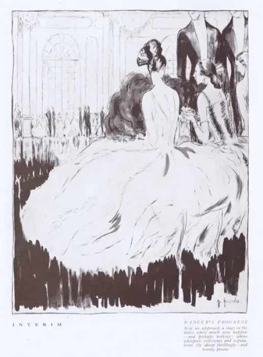 Framed Print : Art deco sketch by G. Peres entitled Interim - A Dancers Pr Framed Print : Art deco sketch by G. Peres entitled Interim - A Dancers Pr