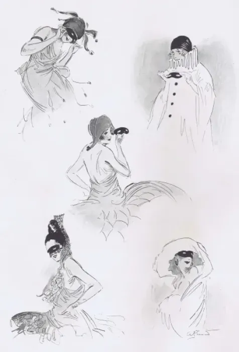 Framed Print : Art deco sketch Gestures, 1921 Framed Print : Art deco sketch Gestures, 1921