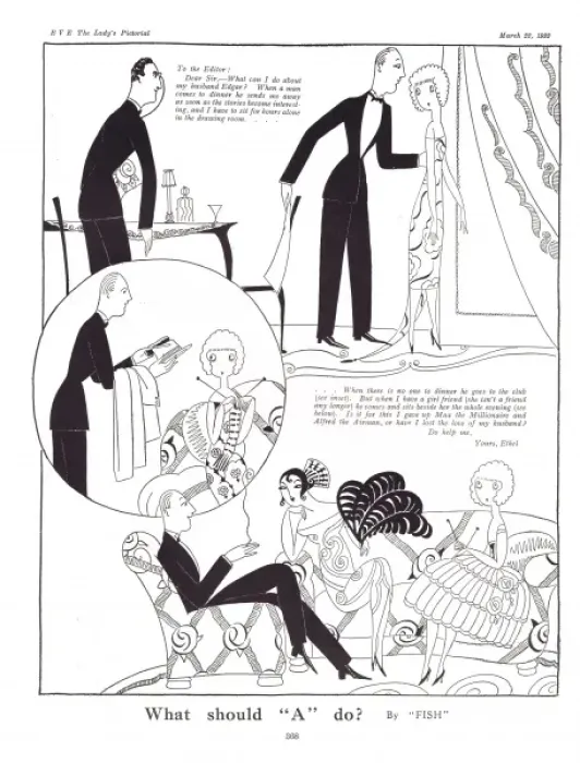 Framed Print : Art deco sketches by Fish - a social dilemma Framed Print : Art deco sketches by Fish - a social dilemma