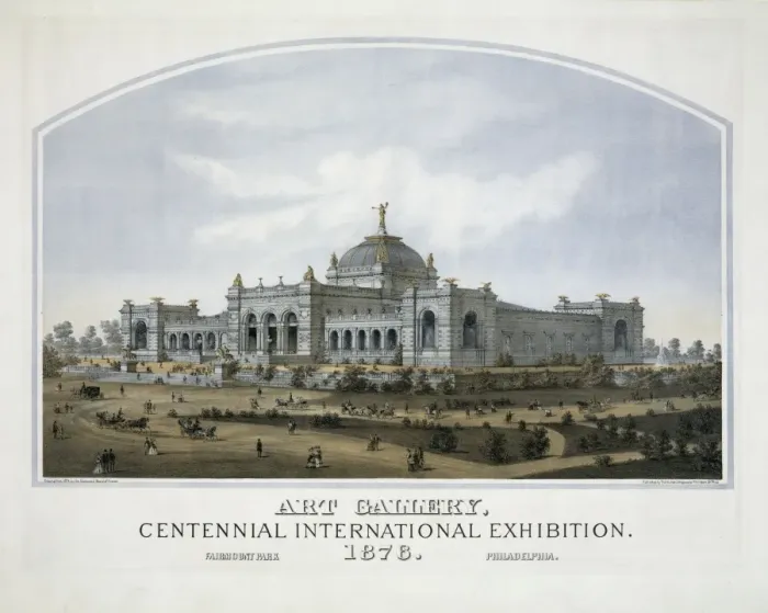 Framed Print : Art gallery, centennial international exhibition. 1876 Framed Print : Art gallery, centennial international exhibition. 1876