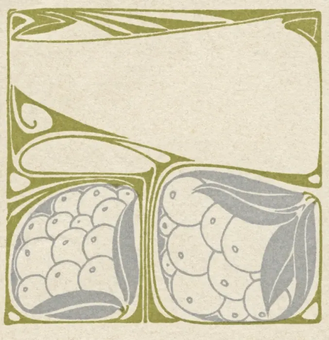 Framed Print : Art nouveau design with fruit Framed Print : Art nouveau design with fruit