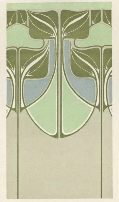 Framed Print : Art nouveau design with leaves Framed Print : Art nouveau design with leaves
