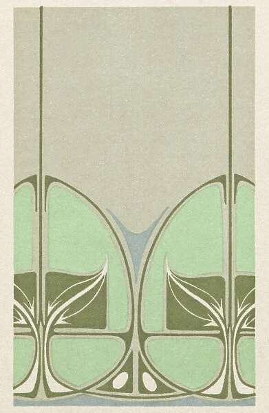 Art nouveau design with leaves