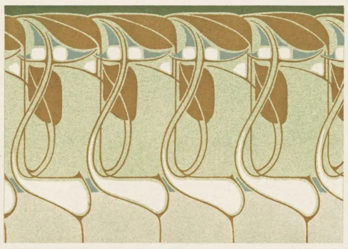Framed Print : Art nouveau design with leaves Framed Print : Art nouveau design with leaves