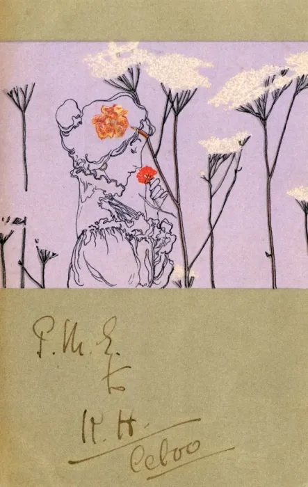Framed Print : Art Nouveau Girl smelling the scent of a red flower Framed Print : Art Nouveau Girl smelling the scent of a red flower