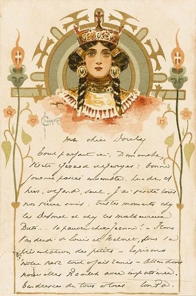 Art Nouveau postcard - Salomko
