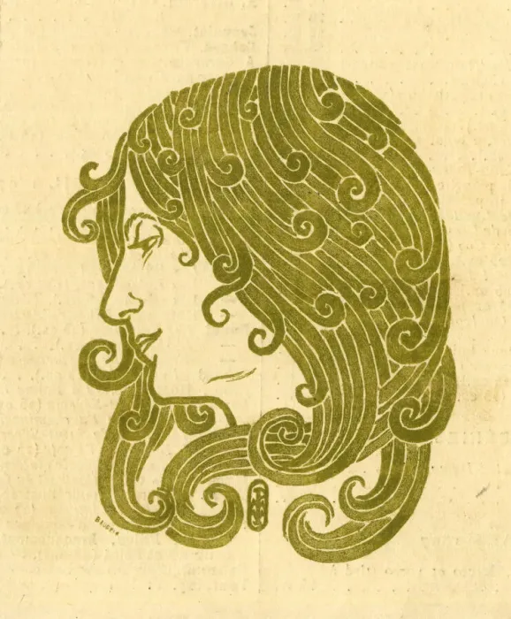 Framed Print : Art Nouveau style womans head Framed Print : Art Nouveau style womans head