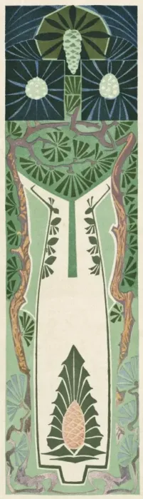 Framed Print : Art nouveau tree design Framed Print : Art nouveau tree design