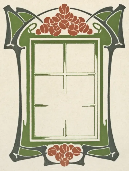 Framed Print : Art nouveau window design Framed Print : Art nouveau window design