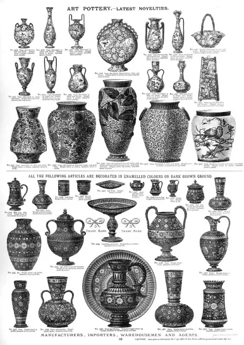 Framed Print : Art pottery, Latest Novelties, Plate 89 Framed Print : Art pottery, Latest Novelties, Plate 89