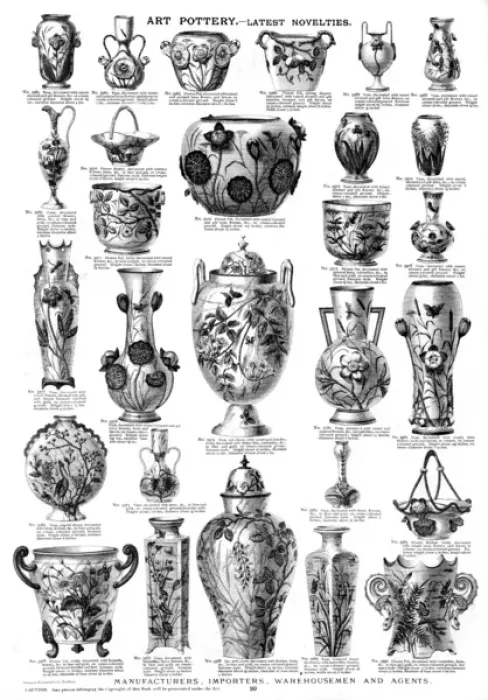Framed Print : Art pottery, Latest Novelties, Plate 90 Framed Print : Art pottery, Latest Novelties, Plate 90