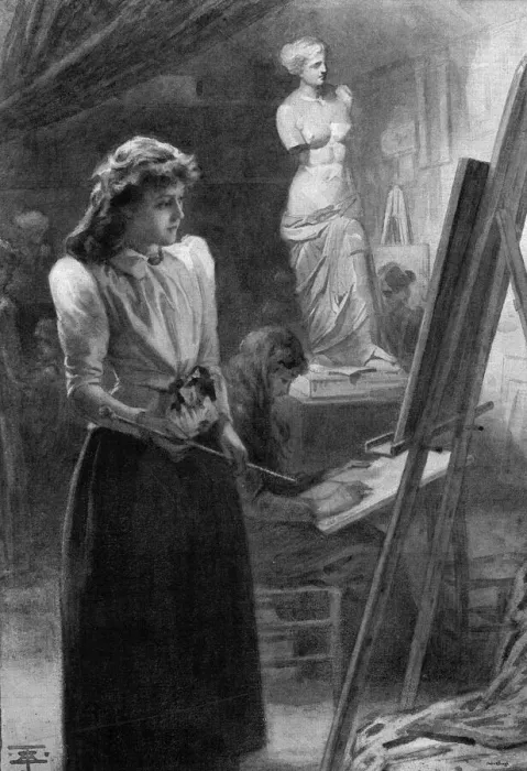 Framed Print : The Art Student by A. Johnson Framed Print : The Art Student by A. Johnson