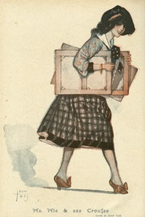 Framed Print : Art Student Fashion 1918 Framed Print : Art Student Fashion 1918