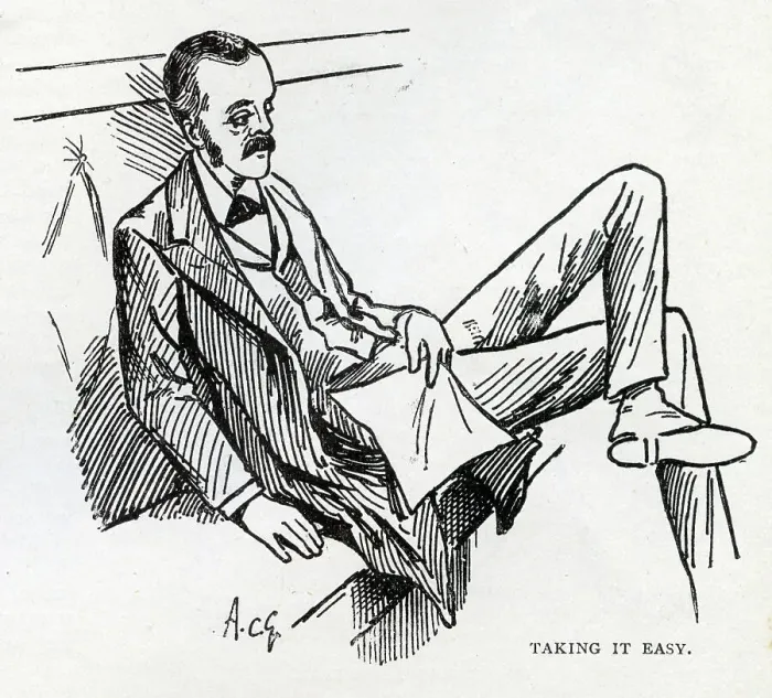 Framed Print : Arthur Balfour, M.P. - cartoon caricature Taking it Easy Framed Print : Arthur Balfour, M.P. - cartoon caricature Taking it Easy