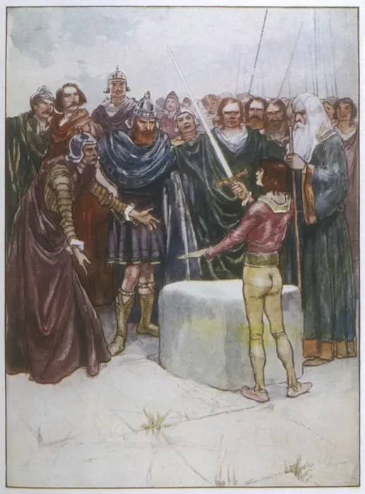 Framed Print : Arthur Draws Sword Framed Print : Arthur Draws Sword