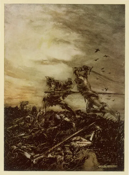 Framed Print : ARTHUR VERSUS MORDRED Framed Print : ARTHUR VERSUS MORDRED