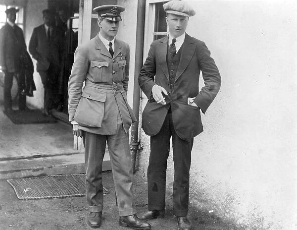 Arthur Whitten Brown (left) and John Alcock