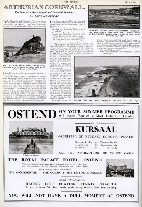 Framed Print : Arthurian Cornwall, 1929 Framed Print : Arthurian Cornwall, 1929
