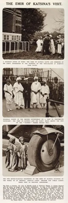 Framed Print : Article in The Illustrated London News reporting on the 1933 visit of the Emir of Katsina Framed Print : Article in The Illustrated London News reporting on the 1933 visit of the Emir of Katsina