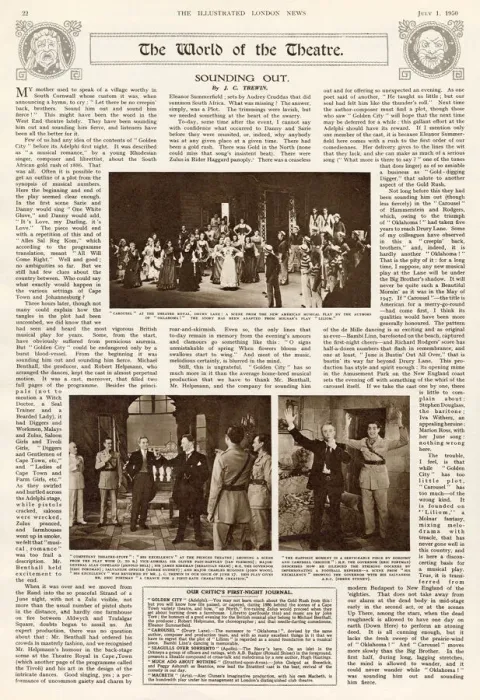 Framed Print : Article - The World of Theatre Date: 1950 Framed Print : Article - The World of Theatre Date: 1950