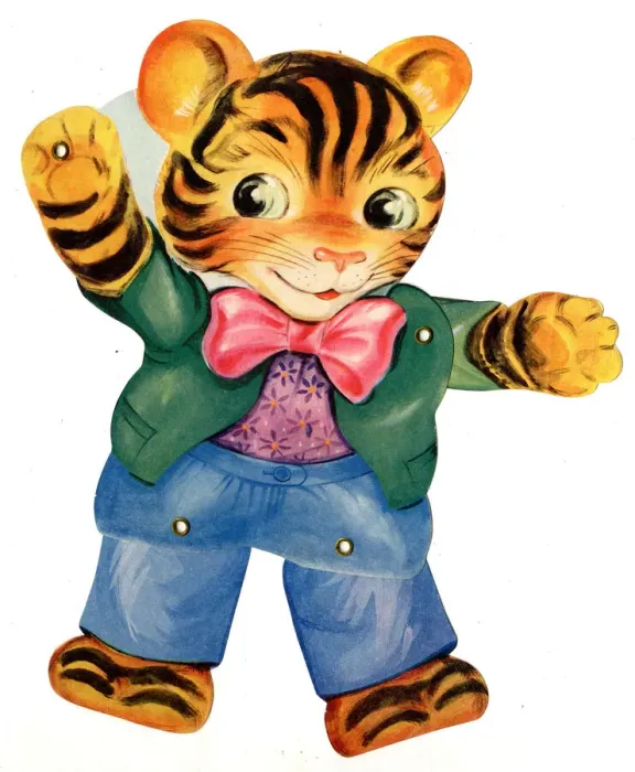 Framed Print : Articulated tiger greetings card Framed Print : Articulated tiger greetings card